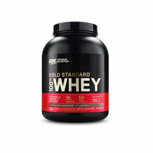 Optimum Nutrition GOLD STANDARD 100% WHEY™ Double Rich Chocolate 5 lb (74 Servings) Indonesia | 15904-VKJD