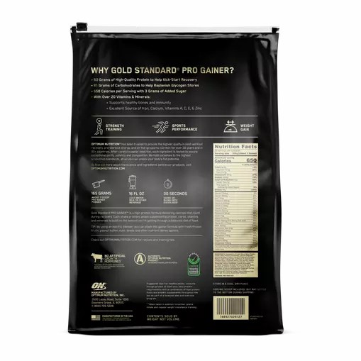 Optimum Nutrition GOLD STANDARD® Pro Gainer Double Chocolate 10.19 lb (28 Servings) Indonesia | 48501-ZHMA