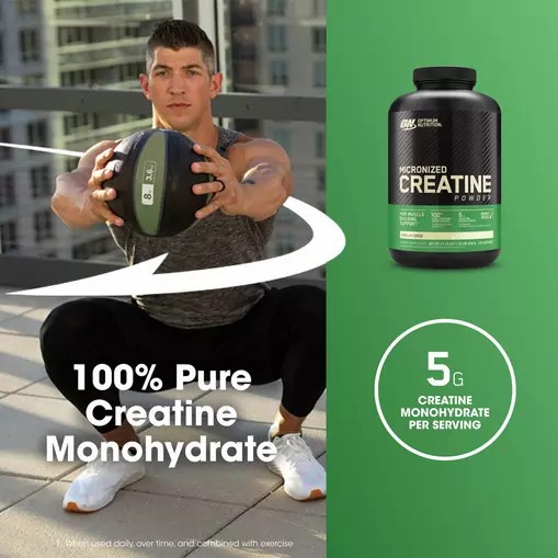 Optimum Nutrition Micronized Creatine Powder Unflavored 1.32 lb (120 Servings) Indonesia | 70618-ODZJ