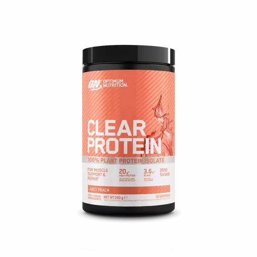 Optimum Nutrition ON Clear Protein 100% Plant Protein Isolate Juicy Peach 280 grams (10 Servings) Indonesia | 58149-FMWO
