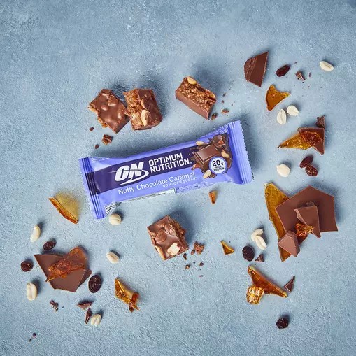 Optimum Nutrition Protein Bar Nutty Chocolate Caramel 70 grams (1 Bars) Indonesia | 14520-ULSY